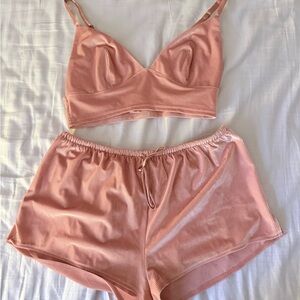 Victoria's Secret Velour Rib Bralette in Cafe Creme